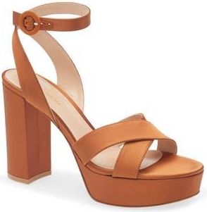 Gianvito Rossi Ankle Strap Platform Sandal in Sedona at Nordstrom Rack, Size 9.5Us / 39.5Eu