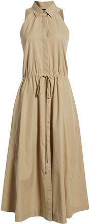 BOSS Cotton Midi Shirtdress in Pumice at Nordstrom, Size 12