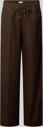 Brax Brax Regular Fit Weite Hose aus reinem Leinen Modell FARINA in Schoko, Gr&ouml;&szlig;e 36K