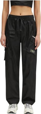 Ganni Duchesse Nylon Cargo Pants - Dames - Straight fit broeken - Zwart - S - Nylon - Broeken