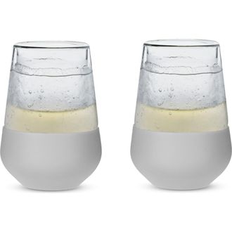 Host Glass FREEZE Wine Cooling Cup Set of 2 in Gray at Nordstrom