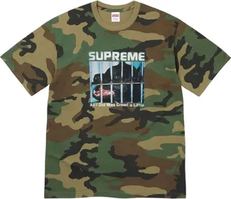 SUPREME FW26 Growl T-Shirt Woodland Camo FW26T5-WMO