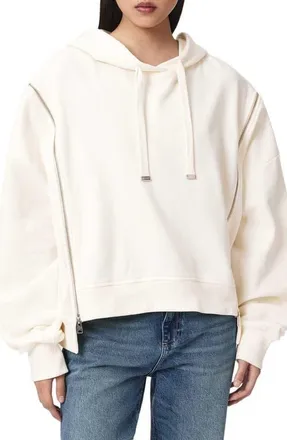 AllSaints Ciara Hoodie in Fossil White at Nordstrom, Size X-Small
