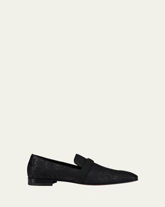 Christian Louboutin Mens Dandydeco Flat Jacquard Loafers
