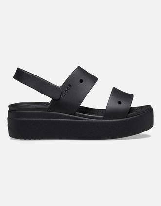 Crocs Womens Brooklyn 4U Womens Wedge Sandals - Black - Size: 6
