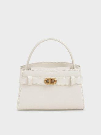 Charles & Keith Aubrielle Belted Top Handle Bag