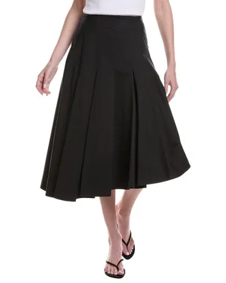 FFORME Rio Asymmetrical Pleated Midi Skirt