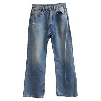 Acne Studios Acne studios Distressed Wide-Leg Jeans in Blue Cotton