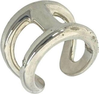 Herm&egrave;s Silver Silver 925 Band Ring (Pre-Owned)
