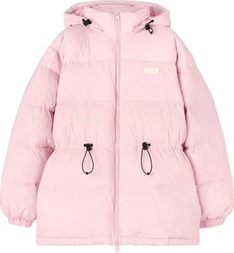 Msgm hooded drawstring coat - women - Fabric - 44 - Pink