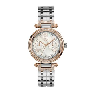 Guess Dameshorloge GC Prime Chic Zilver-Ros&eacute;goud Y78003L1Mf - Dames - Horloges - Geel - ONE Size - Accessoires