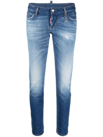 Dsquared2 faded slim-cut jeans - women - Spandex/Elastane/Cotton - 38 - Blue