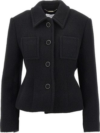 Chlo&eacute; Boucl&eacute; wool Slim Fit jacket Woman 38