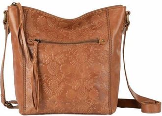 The Sak Ashland Leather Crossbody in Tobacco Floral Emboss at Nordstrom