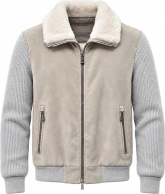 Moorer Bomber in lana - - Jackets - Uomo - Grigio - M