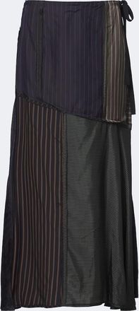 Maison Margiela Patchwork striped maxi skirt