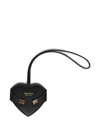 Ferragamo logo-print charm - Black