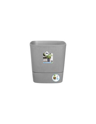 ELHO Maceta - Greensense Aqua Care Cuadrada 38 - Cemento Claro - Interior/exterior - &Oslash; 38 X H 38.9 Cm