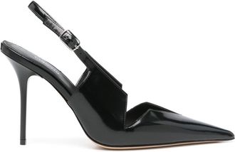 Coperni Pumps 1100 Gloss con cinturino posteriore - Nero