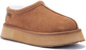 Australia Luxe Outback Genuine Shearling Platform Slipper in Chestnut at Nordstrom Rack, Size 10