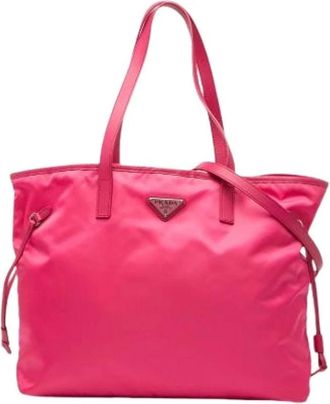 Prada Pre-owned Tote Bags, female, Pink, Size: ONE SIZE Pre-owned Satchel