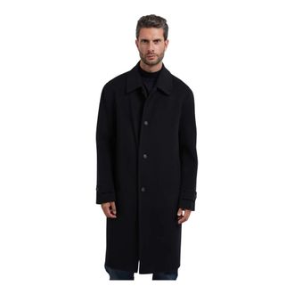 HUGO BOSS Jassen - Heren - Mantel - Blauw - L - Wol - Jassen