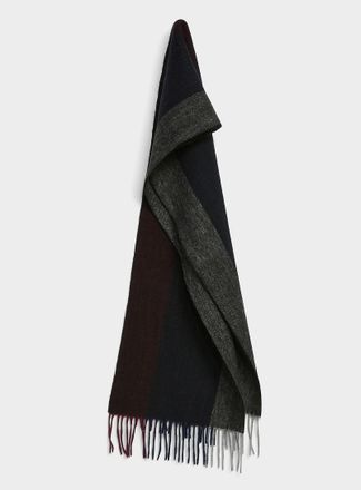Le 31 Mens Three-brand 100% wool scarf