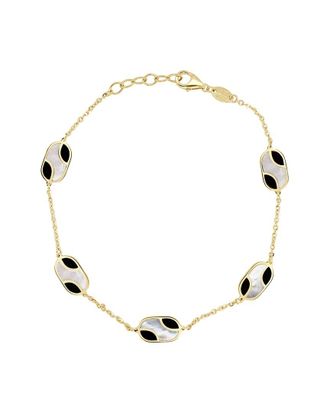 Italian Gold, Inc 14K Gemstone Station Chain Bracelet