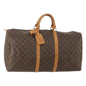 Louis Vuitton Pre-owned Weekend Bags, female, Brown, Size: ONE SIZE Pre-owned Keepall 55 Boston Bag