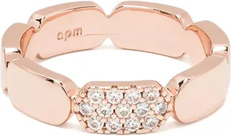 APM Monaco Dainty ring - women - Cubic Zirconia - 52 - Pink