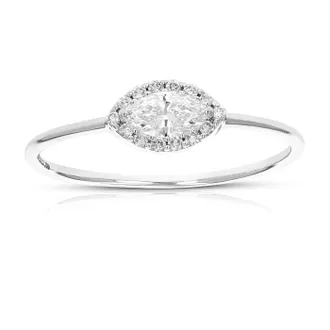 Vir Jewels 1/3 cttw Lab Grown Diamond Engagement Ring in 14K White Gold For Women