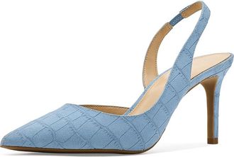 Michael Kors Alina Flex Sling Pump Womens Shoes Chambray : 6.5 M, Leather