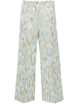Erika Cavallini Semi Couture Womens Printed Cropped Trousers