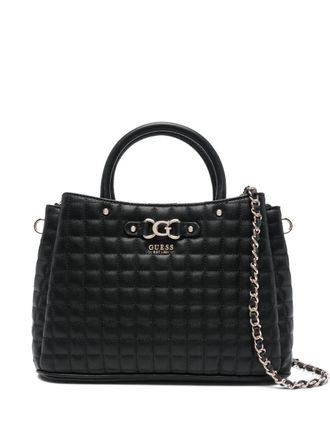 Guess Co quilted-design tote bag - Black