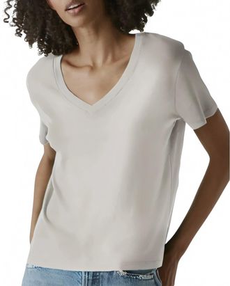 Michael Stars Dylan Classic V-Neck Tee In Cement