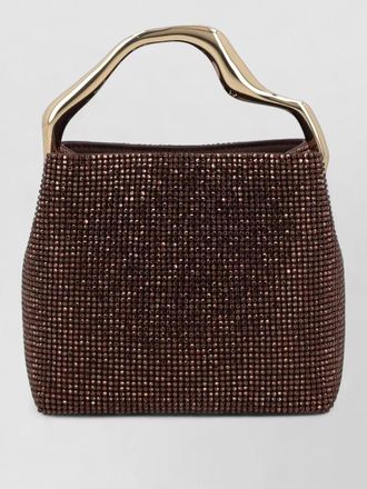 Cult Gaia solene mini tote bag metallic handle