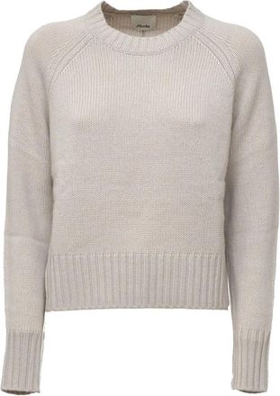 Allude Ronde hals gebreid - Dames - Ronde hals truien - Beige - M - Kasjmier - Truien & Vesten