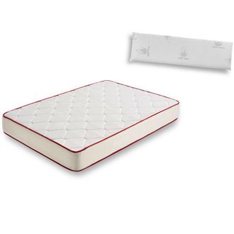 HOGAR 24 Hogar24 - Rt50-colch&oacute;n Viscoel&aacute;stico 150 X 200 Cm + Almohada Viscoel&aacute;stica 100%, Anti-acaros, Con Tejido 3d Y Aloe Vera, Gama Prestige Hotel