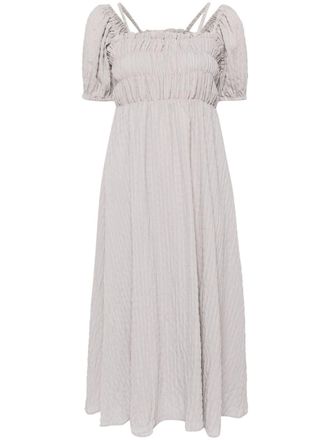 Tout à Coup Abito midi con maniche a palloncino - Grigio