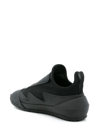 Ferragamo Leather Sock-Style Sneaker - Black