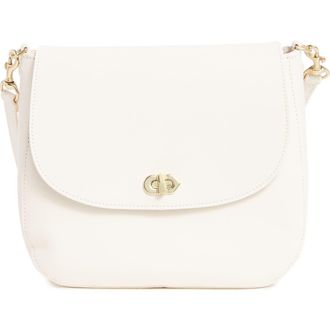 Clare Vivier Louis Leather Crossbody Bag in Cream Veg at Nordstrom
