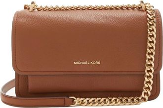 Michael Kors Tassen, Dames, Bruin, ONE Size, Leer, Claire Schoudertas