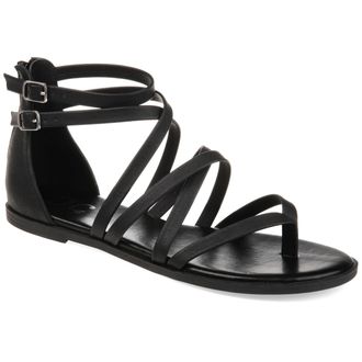 Journee Collection Women & apos;s Zailie Medium and Wide Width Flat Sandals