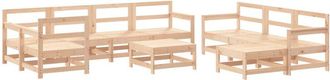 vidaXL Juego Muebles De Jard&iacute;n 10 Piezas Madera Maciza Pino Vidaxl