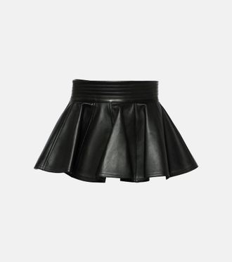 Alaia Ala&iuml;a Peplum leather belt