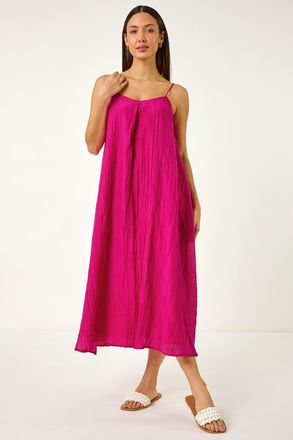 Roman Textured Pleat Midi Dress