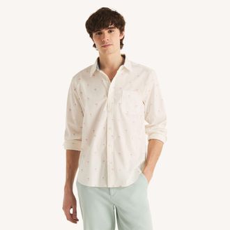 Nautica Mens Printed Oxford Shirt