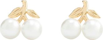 Coach Cherry Faux Pearl Stud Earrings - One Size
