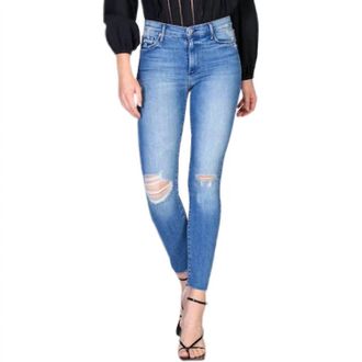 Black Orchid Carmen High Rise Ankle Fray Jeans In Roll The Dice