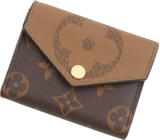 Louis Vuitton Brown Noir Monogram Reverse Wallet (Tri-Fold) (Pre-Owned)
